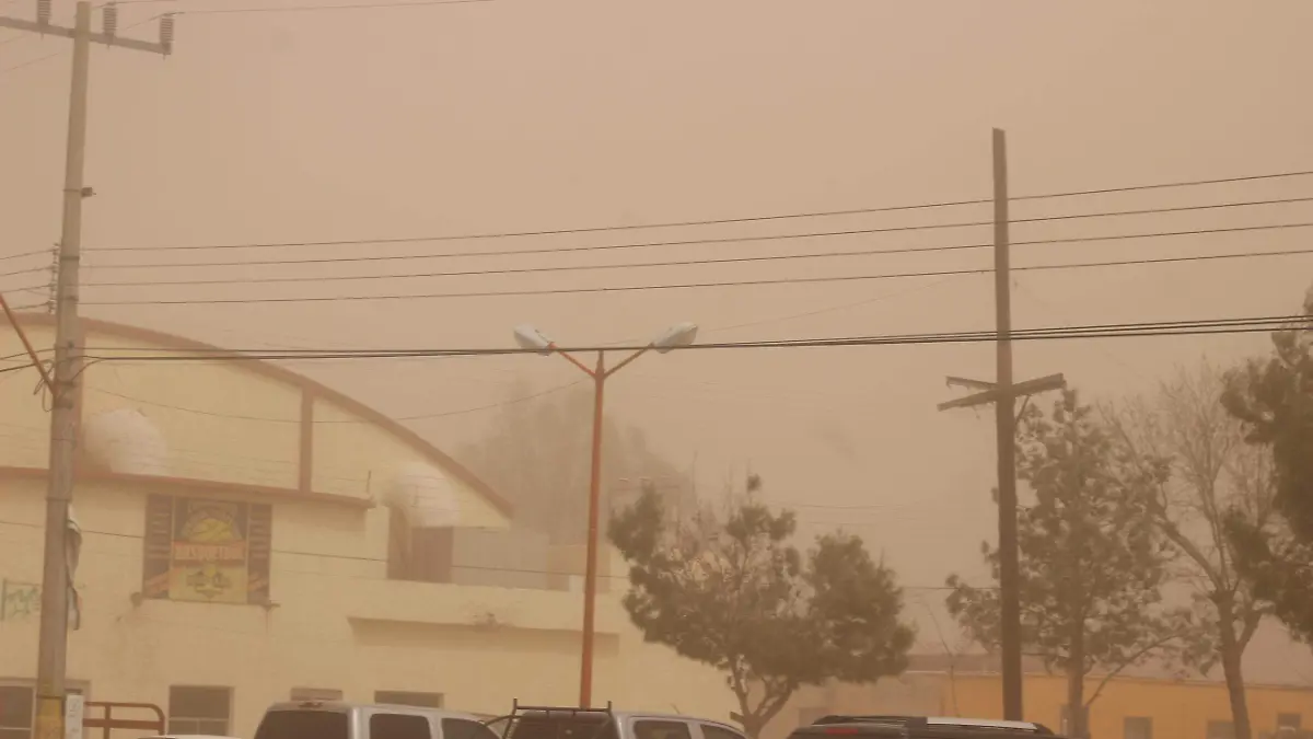 literalmente el cielo en la zona centro se oscureció con la polvareda del lunes 